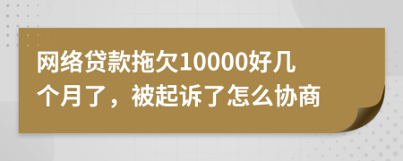 网络贷款拖欠10000好几个月了，被起诉了怎么协商