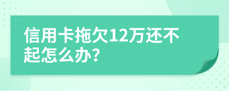 信用卡拖欠12万还不起怎么办？