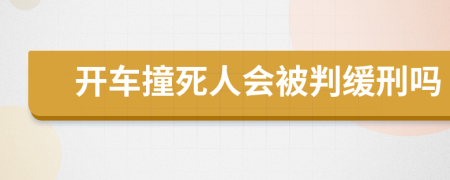 开车撞死人会被判缓刑吗