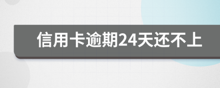 信用卡逾期24天还不上