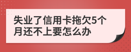 失业了信用卡拖欠5个月还不上要怎么办