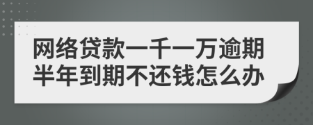 网络贷款一千一万逾期半年到期不还钱怎么办