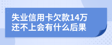 失业信用卡欠款14万还不上会有什么后果