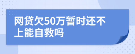 网贷欠50万暂时还不上能自救吗