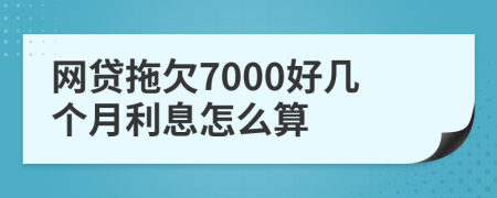 网贷拖欠7000好几个月利息怎么算