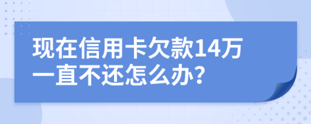 现在信用卡欠款14万一直不还怎么办？