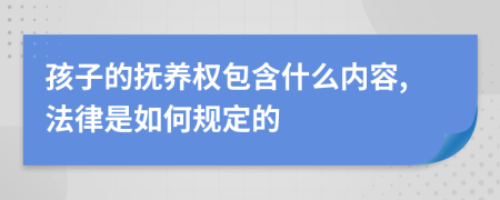 孩子的抚养权包含什么内容,法律是如何规定的