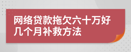 网络贷款拖欠六十万好几个月补救方法