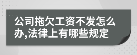 公司拖欠工资不发怎么办,法律上有哪些规定