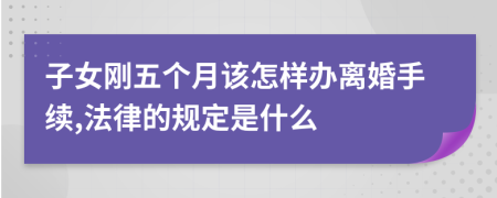 子女刚五个月该怎样办离婚手续,法律的规定是什么