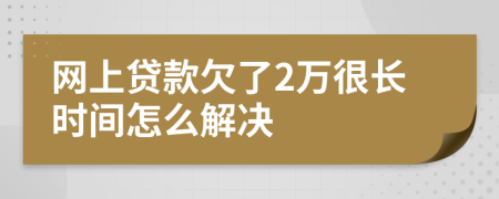 网上贷款欠了2万很长时间怎么解决