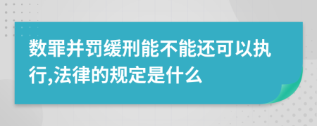 数罪并罚缓刑能不能还可以执行,法律的规定是什么