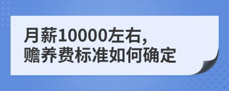 月薪10000左右,赡养费标准如何确定