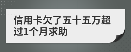 信用卡欠了五十五万超过1个月求助