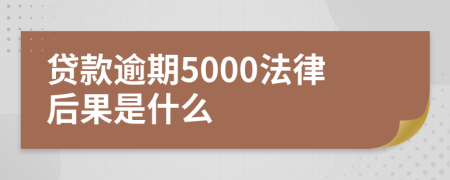 贷款逾期5000法律后果是什么