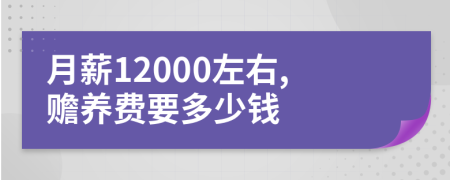 月薪12000左右,赡养费要多少钱