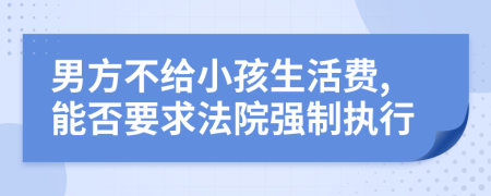 男方不给小孩生活费,能否要求法院强制执行