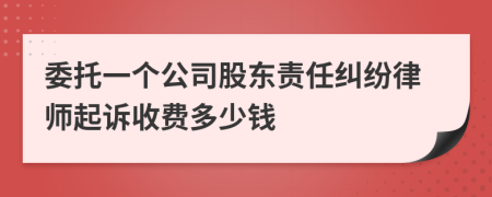 委托一个公司股东责任纠纷律师起诉收费多少钱