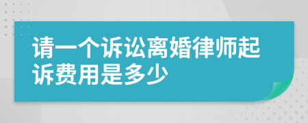 请一个诉讼离婚律师起诉费用是多少
