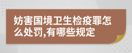妨害国境卫生检疫罪怎么处罚,有哪些规定