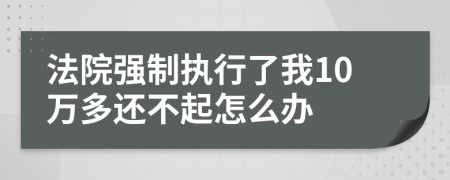 法院强制执行了我10万多还不起怎么办