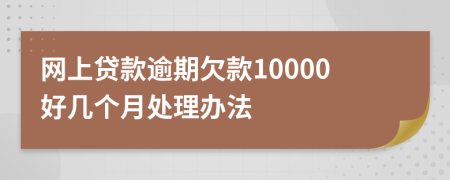 网上贷款逾期欠款10000好几个月处理办法