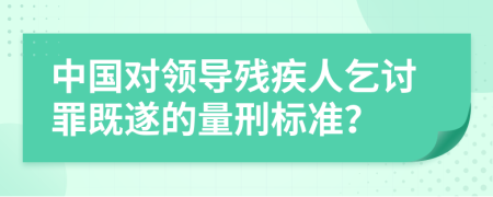 中国对领导残疾人乞讨罪既遂的量刑标准？