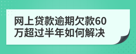 网上贷款逾期欠款60万超过半年如何解决