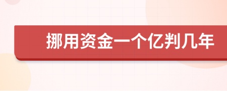 挪用资金一个亿判几年