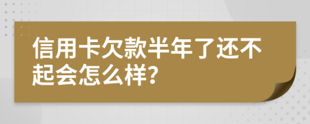 信用卡欠款半年了还不起会怎么样？