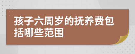 孩子六周岁的抚养费包括哪些范围