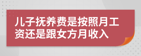 儿子抚养费是按照月工资还是跟女方月收入