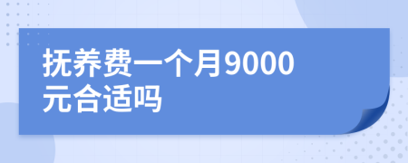 抚养费一个月9000元合适吗