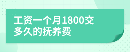 工资一个月1800交多久的抚养费