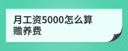 月工资5000怎么算赡养费