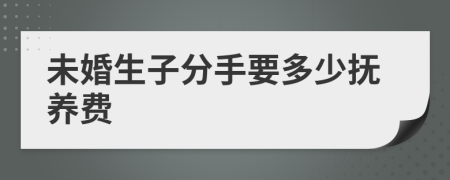 未婚生子分手要多少抚养费