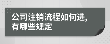 公司注销流程如何进,有哪些规定