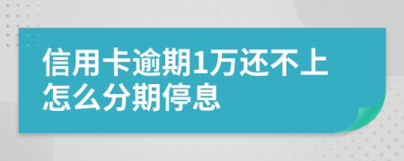 信用卡逾期1万还不上怎么分期停息