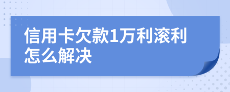 信用卡欠款1万利滚利怎么解决