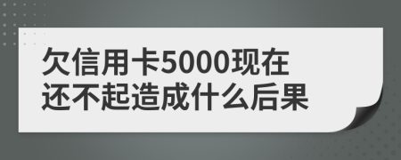 欠信用卡5000现在还不起造成什么后果