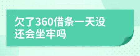 欠了360借条一天没还会坐牢吗