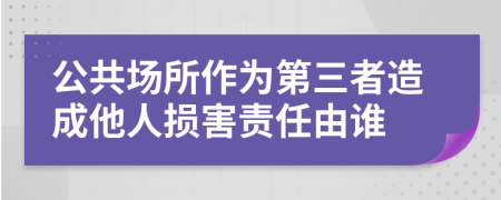 公共场所作为第三者造成他人损害责任由谁
