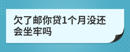 欠了邮你贷1个月没还会坐牢吗