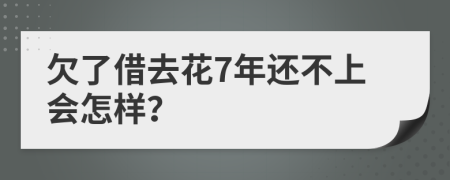 欠了借去花7年还不上会怎样？