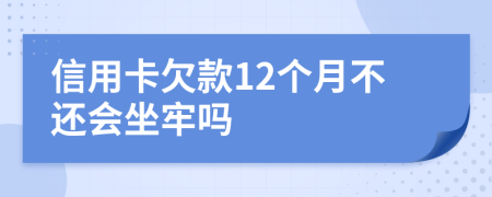 信用卡欠款12个月不还会坐牢吗
