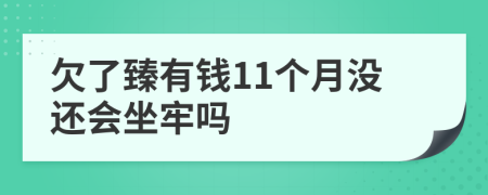 欠了臻有钱11个月没还会坐牢吗