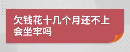 欠钱花十几个月还不上会坐牢吗