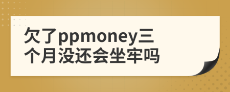 欠了ppmoney三个月没还会坐牢吗