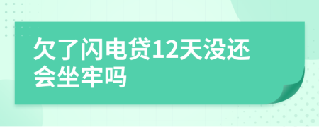 欠了闪电贷12天没还会坐牢吗