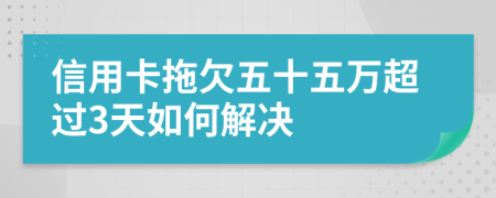 信用卡拖欠五十五万超过3天如何解决